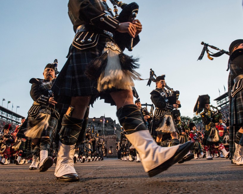 World famous Edinburgh Military Tattoo at Edinburgh castle